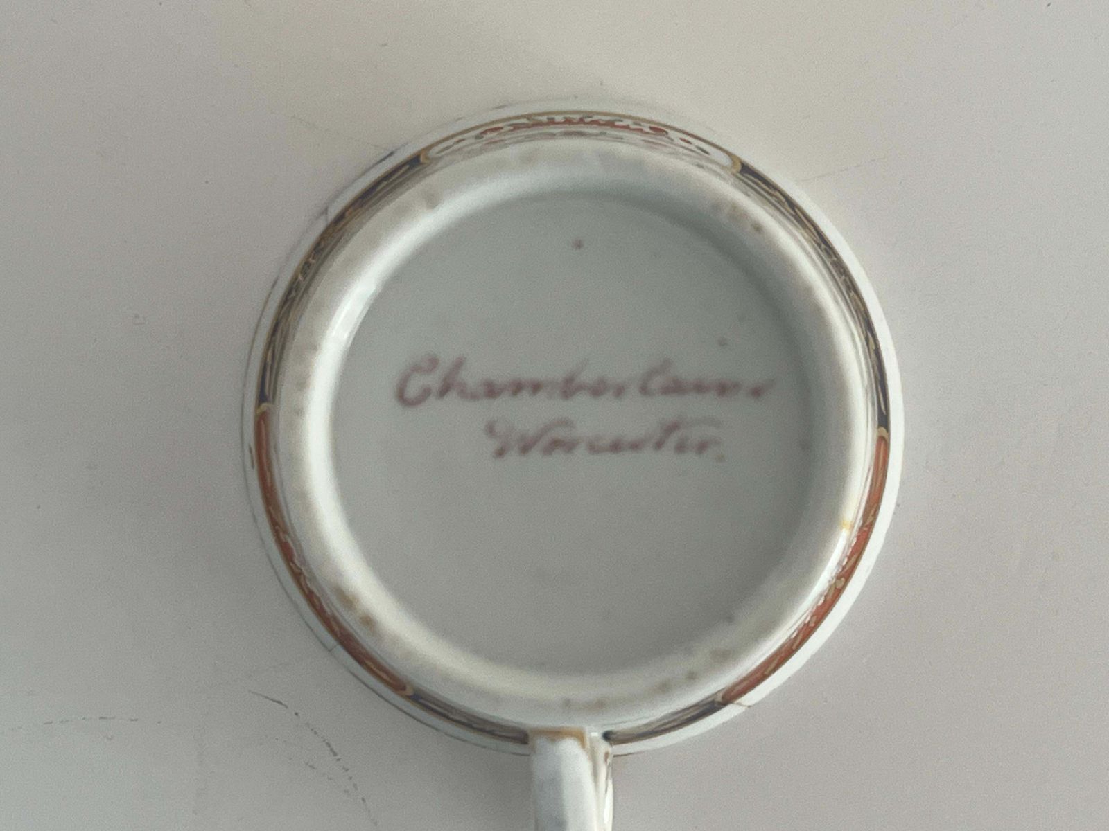 Georgian Porseleinen Kop van Chamberlains Worcester, Baden-vorm, ca. 1815 photo vintage