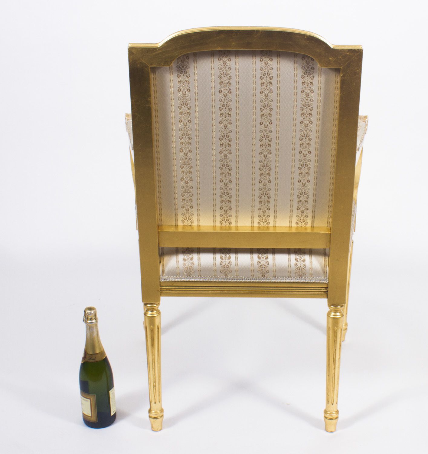 1760.0 Pair Bespoke French Louis XVI Carved Giltwood Armchairs photo