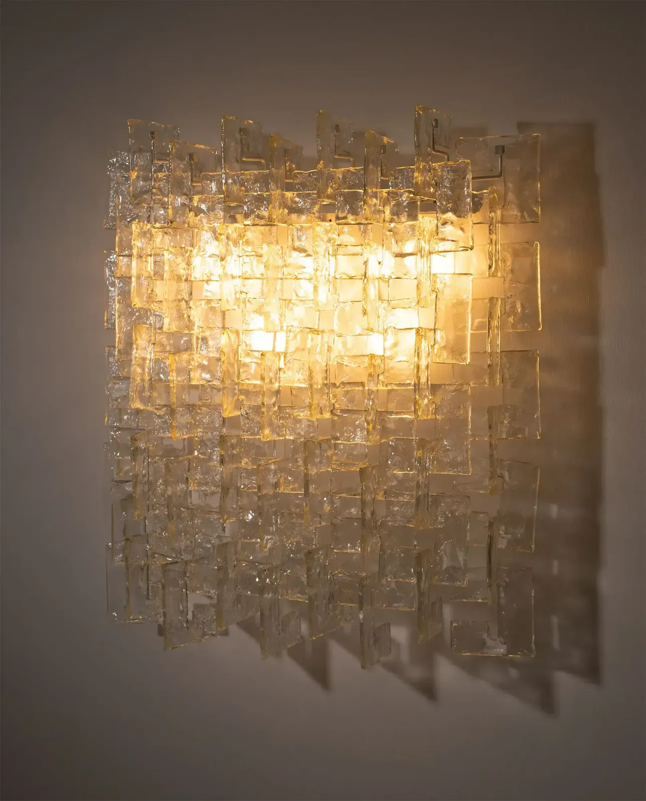 Carlo Nason, Sculpturele Wandlamp van Kantglas, jaren 1970 photo 3300.0