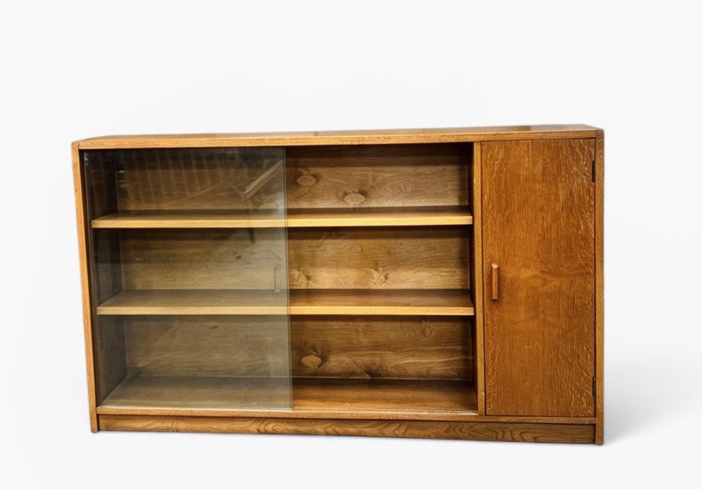 Antique Art Deco Solid Oak Phoenix Gallery Bookcase Cabinet C1930s Super Quality photo for sale