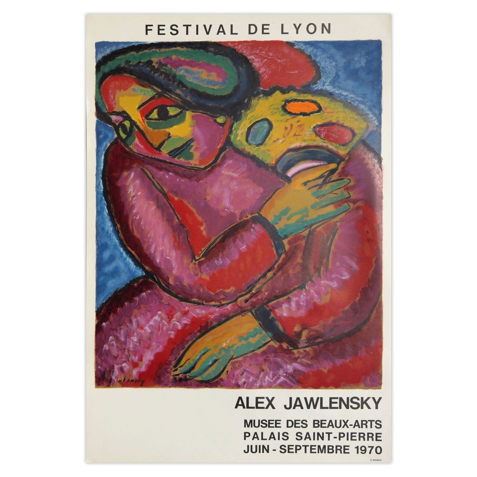 Alexej Von Jawlensky Poster Expo 70   Musée Des Beaux Arts Palais Saint Pierre   Lyon