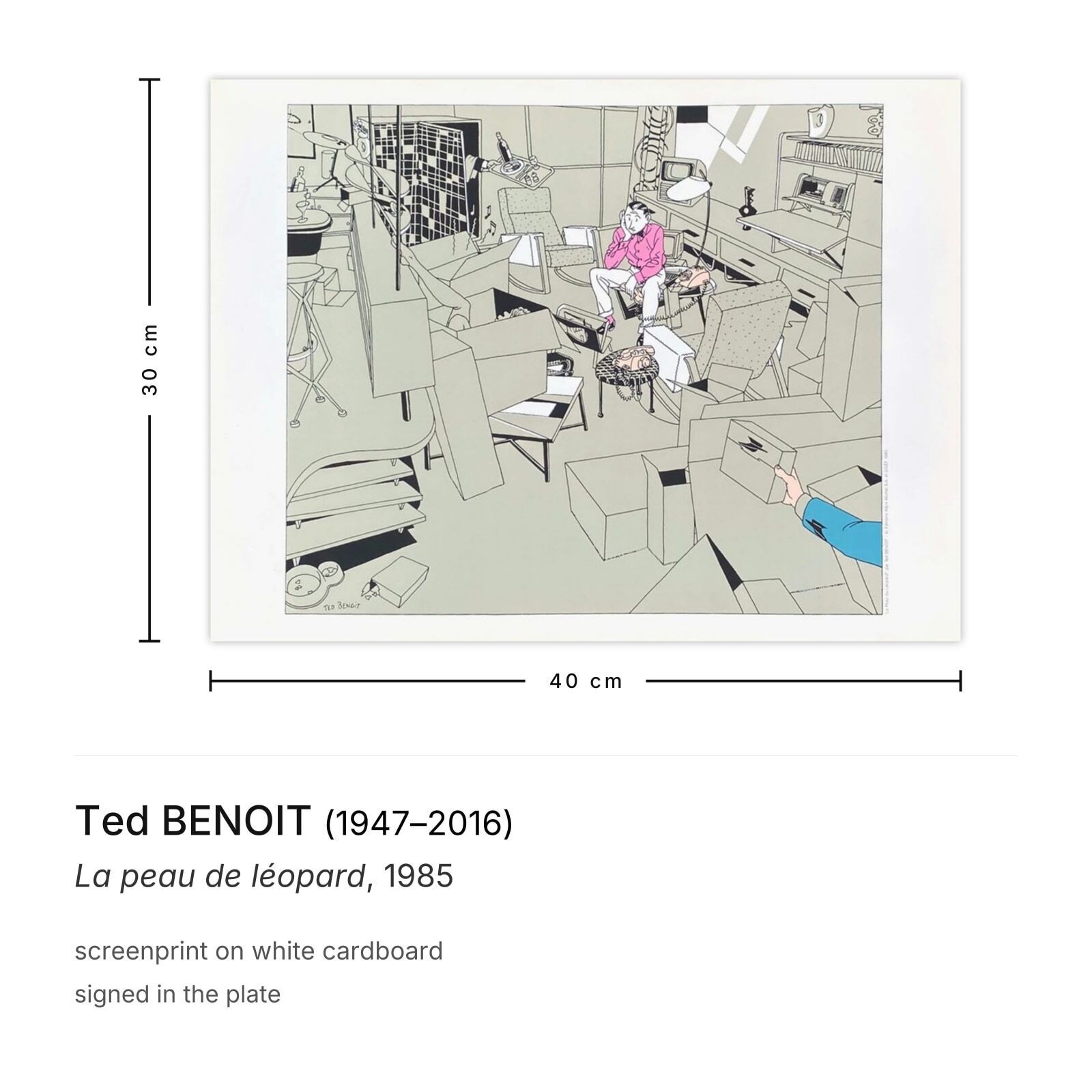 Ted Benoit Screenprint La Peau De Léopard 1985 photo furniture