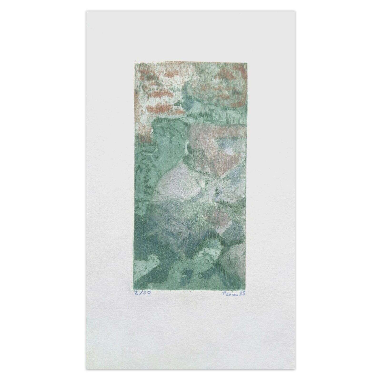 Monique Pehem (Breton Prouté) Signed Etching Eau Et Roche 1995