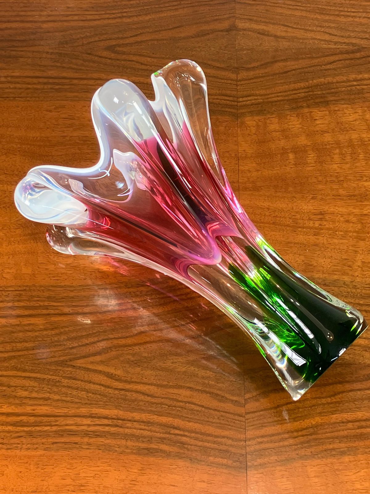Vase en verre artistique par Josef Hospodka pour Chribska Glassworks, années 1960 photo buy
