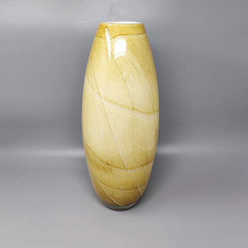 Paar vazen in Muranoglas door Enrico Coveri, jaren 1970. Made In Italy photo Woonaccessoires