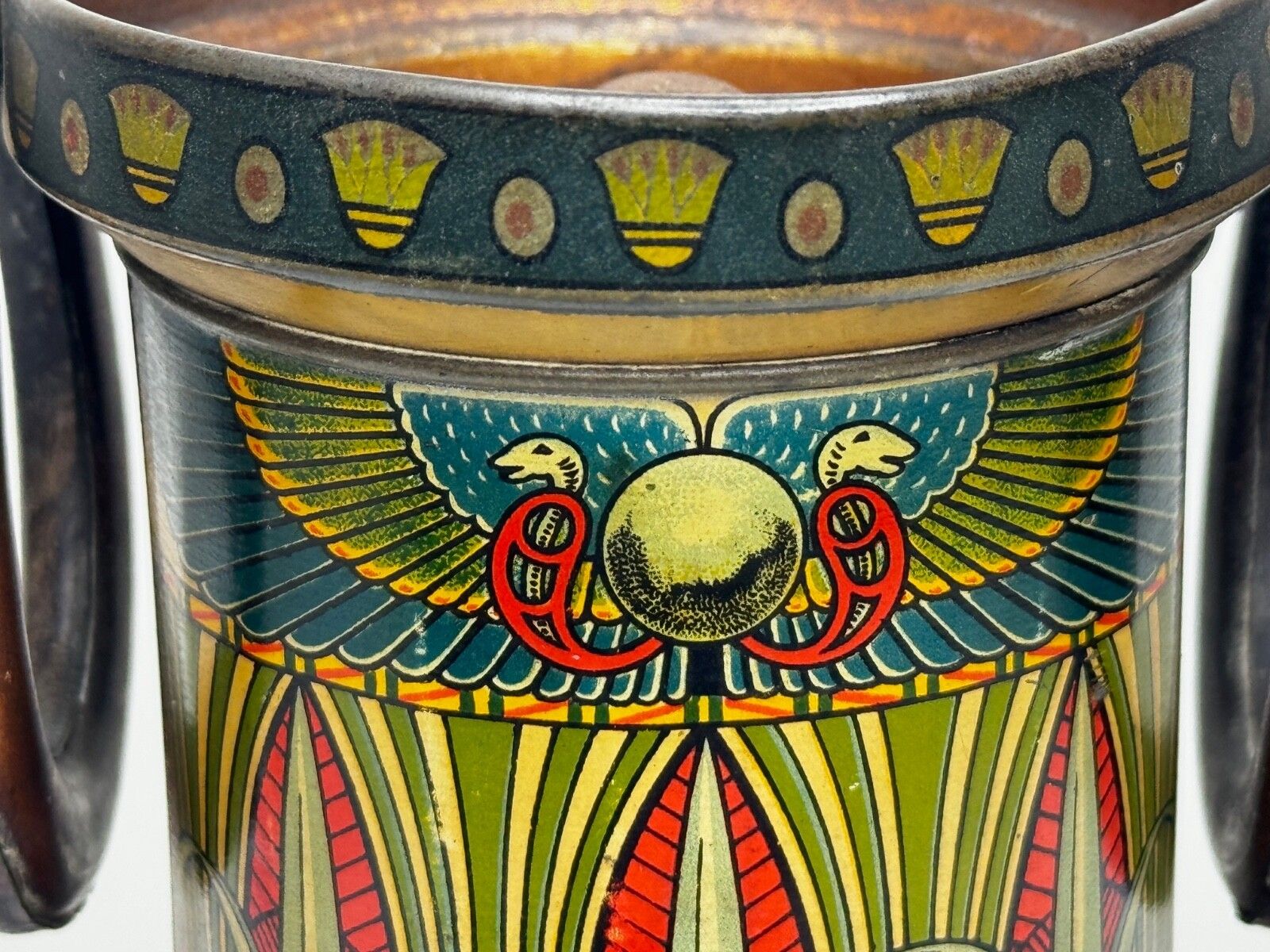 Woonaccessoires Begin 20e eeuw Biscuittrommel Egyptische Vaas Huntley & Palmers photo