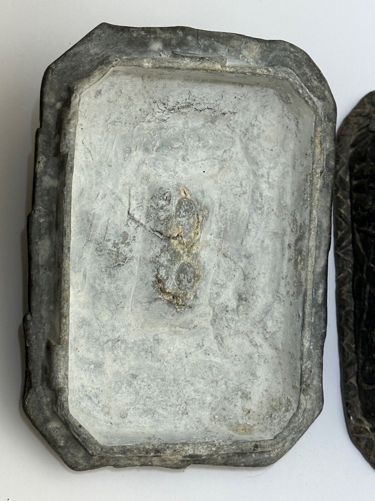 photo buy 19th Century Small Lead Military Land Sea Victory Crimea War Tobacco Box
