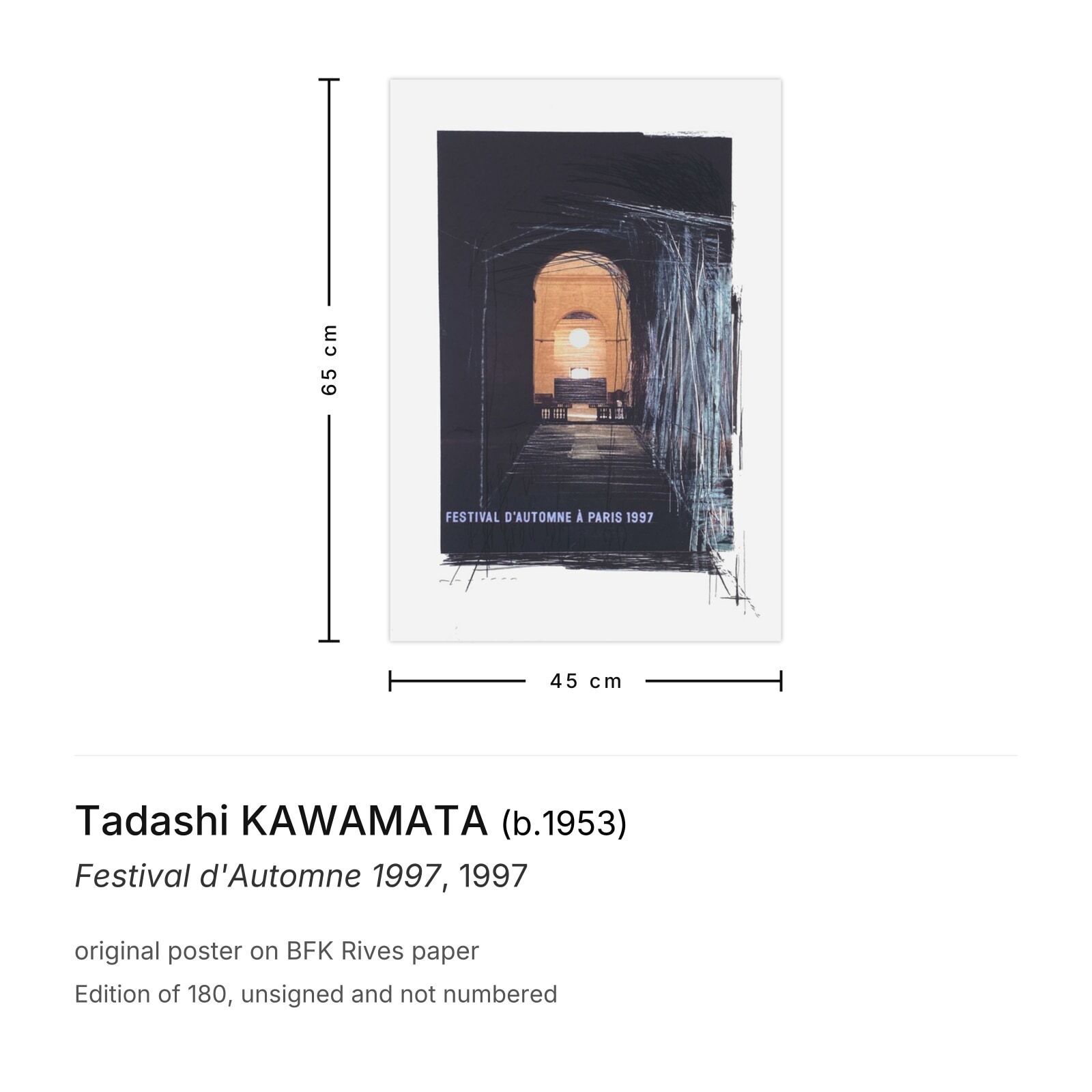 Tadashi Kawamata Poster Festival D'automne 1997 photo furniture
