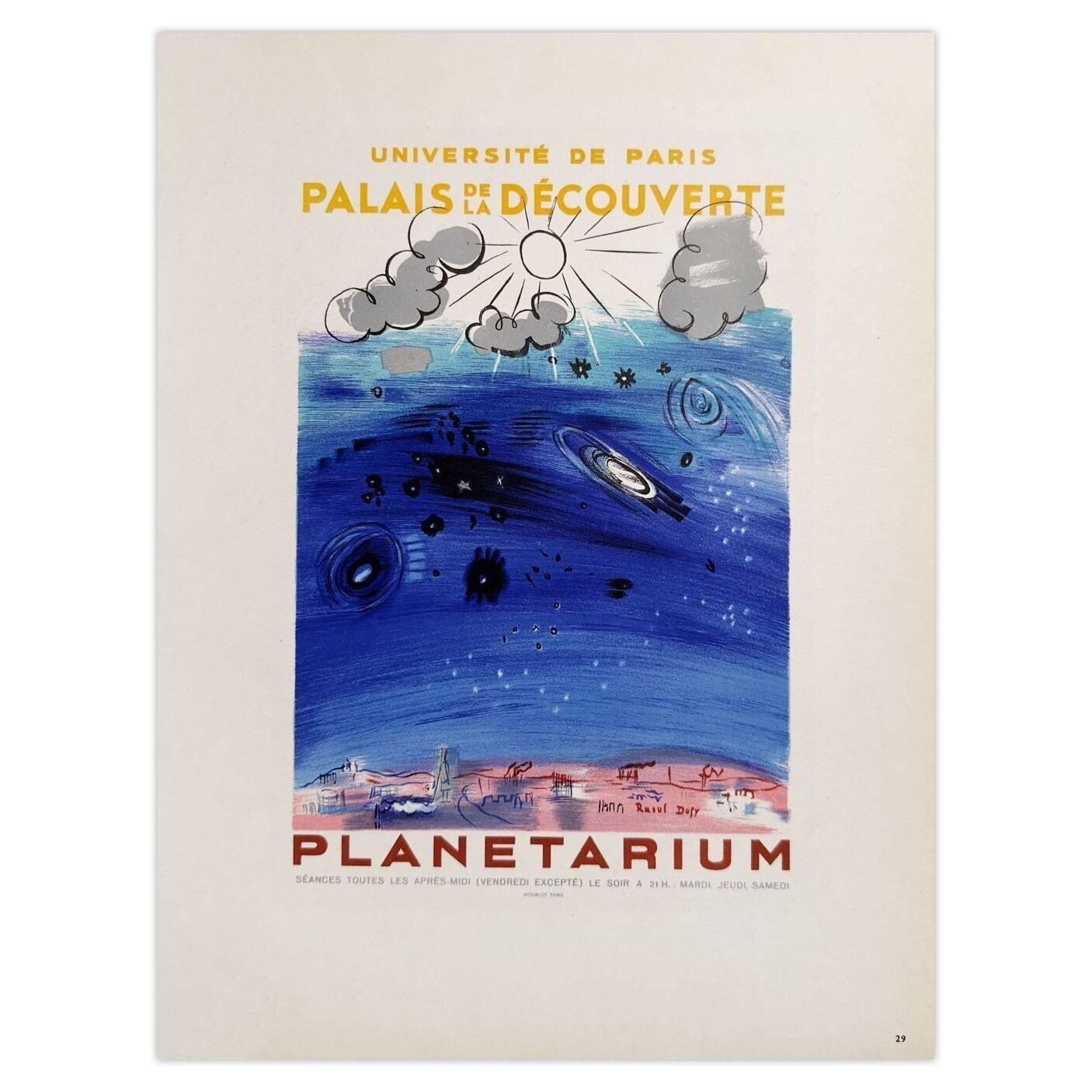 Raoul Dufy Poster Af 1956   Planétarium 1959