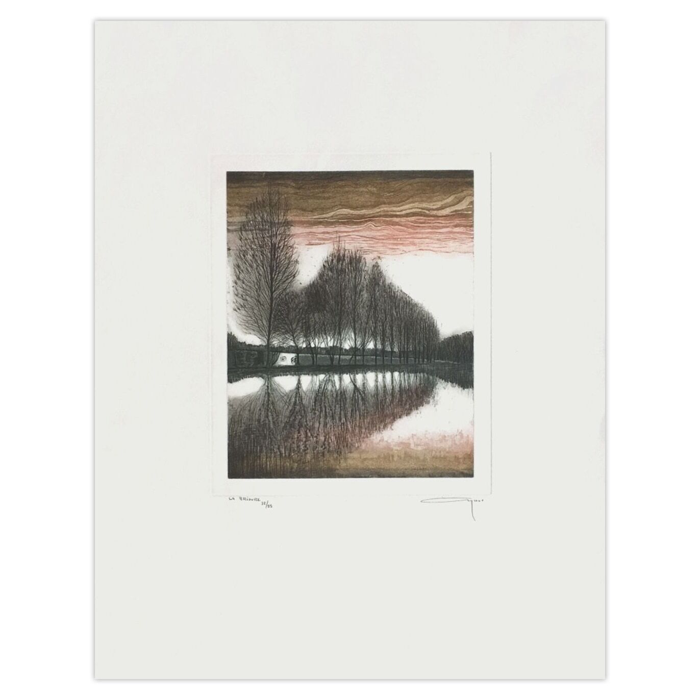 Alfonso Ayuso Signed Etching La Brisure