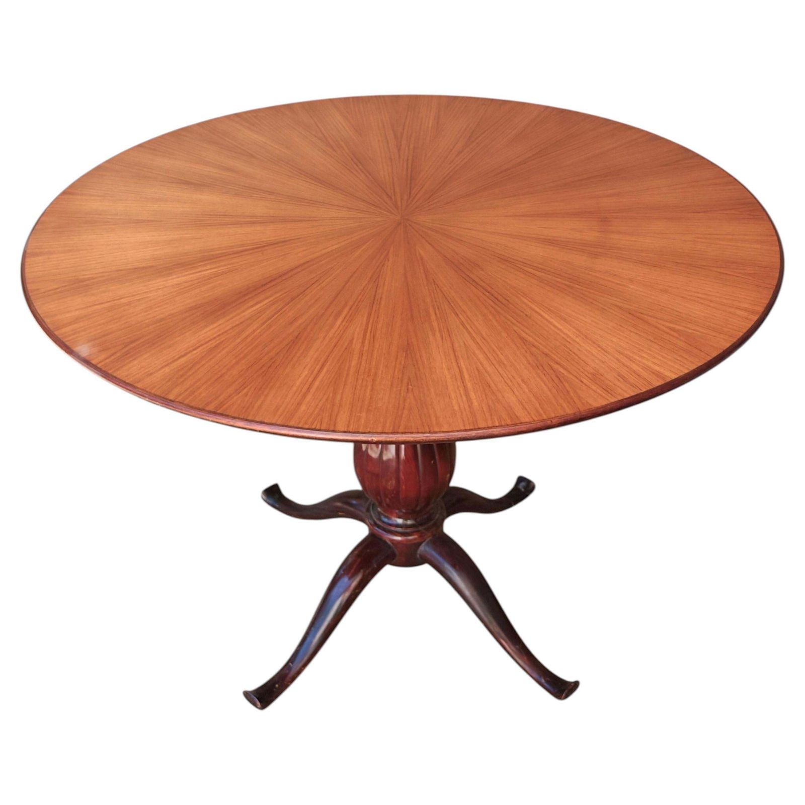 Italiaanse eettafel in mahonie, toegeschreven aan Paolo Buffa, jaren 1940