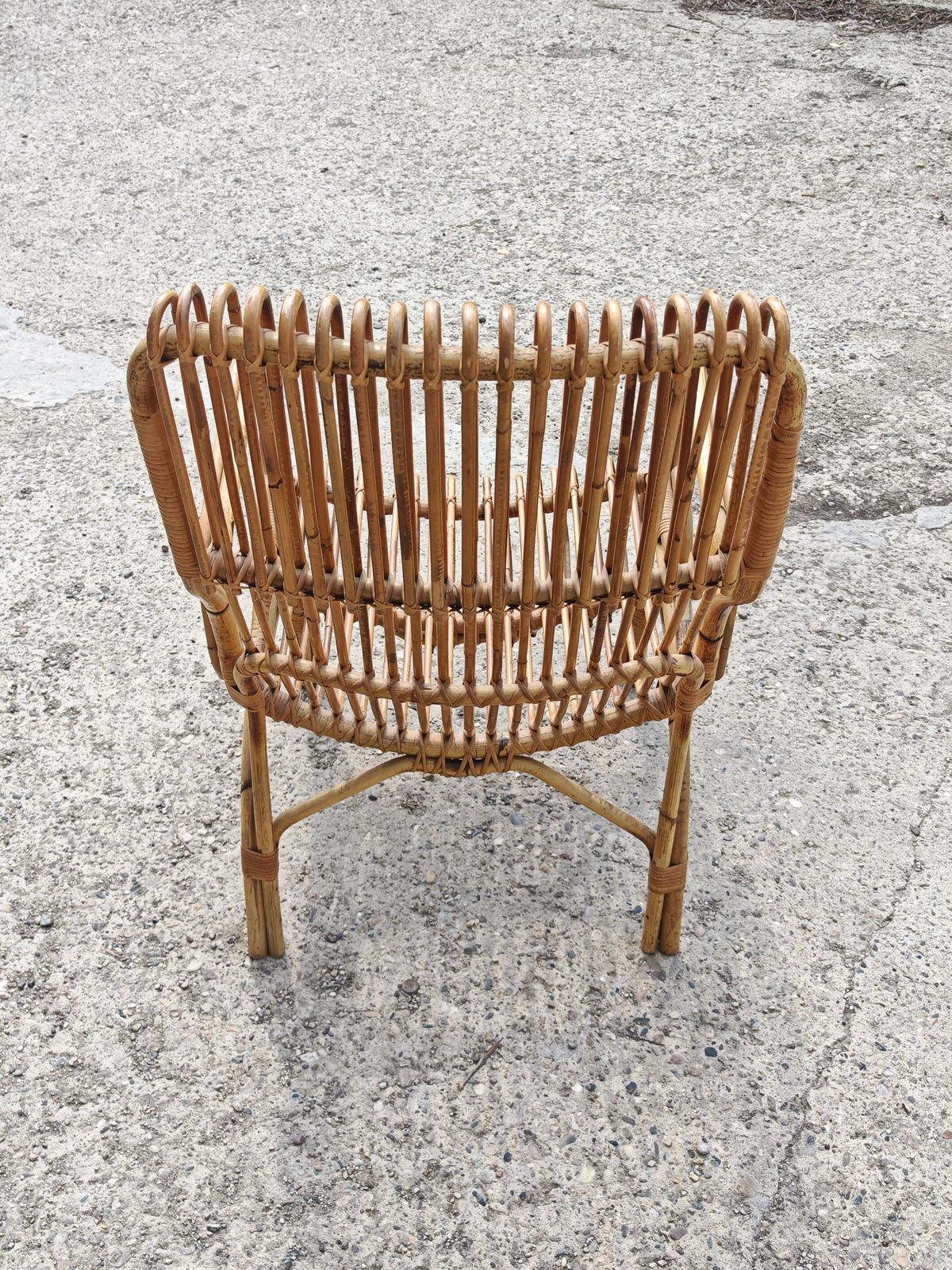 Paar Mid-Century Modern Fauteuils in Bamboe, Italië ca. jaren 1960 photo Meubels