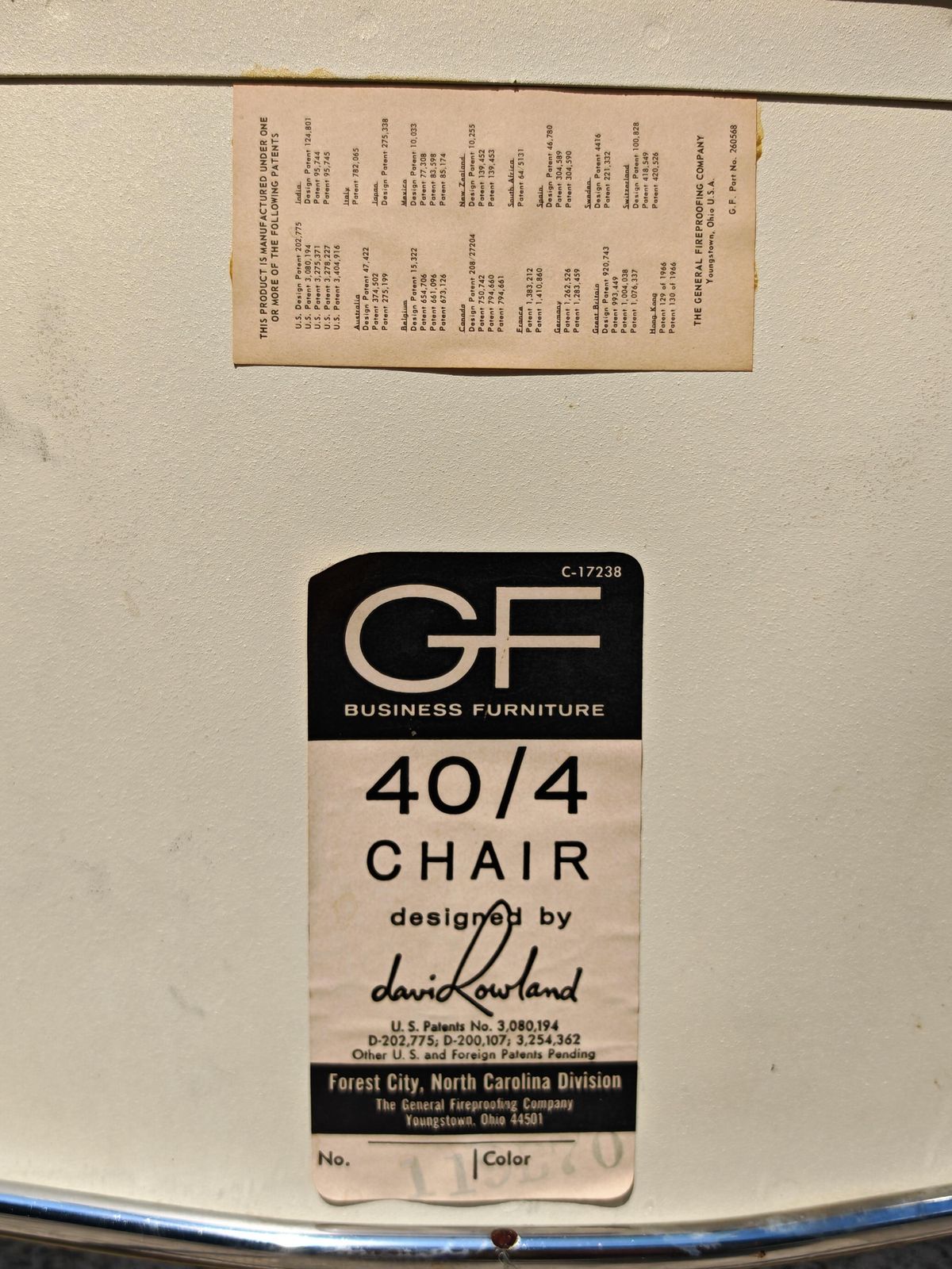 1 van 22 Mid-Century stoelen 40/4 van David Rowland voor GF Furniture, USA, jaren 1960 photo 400.0