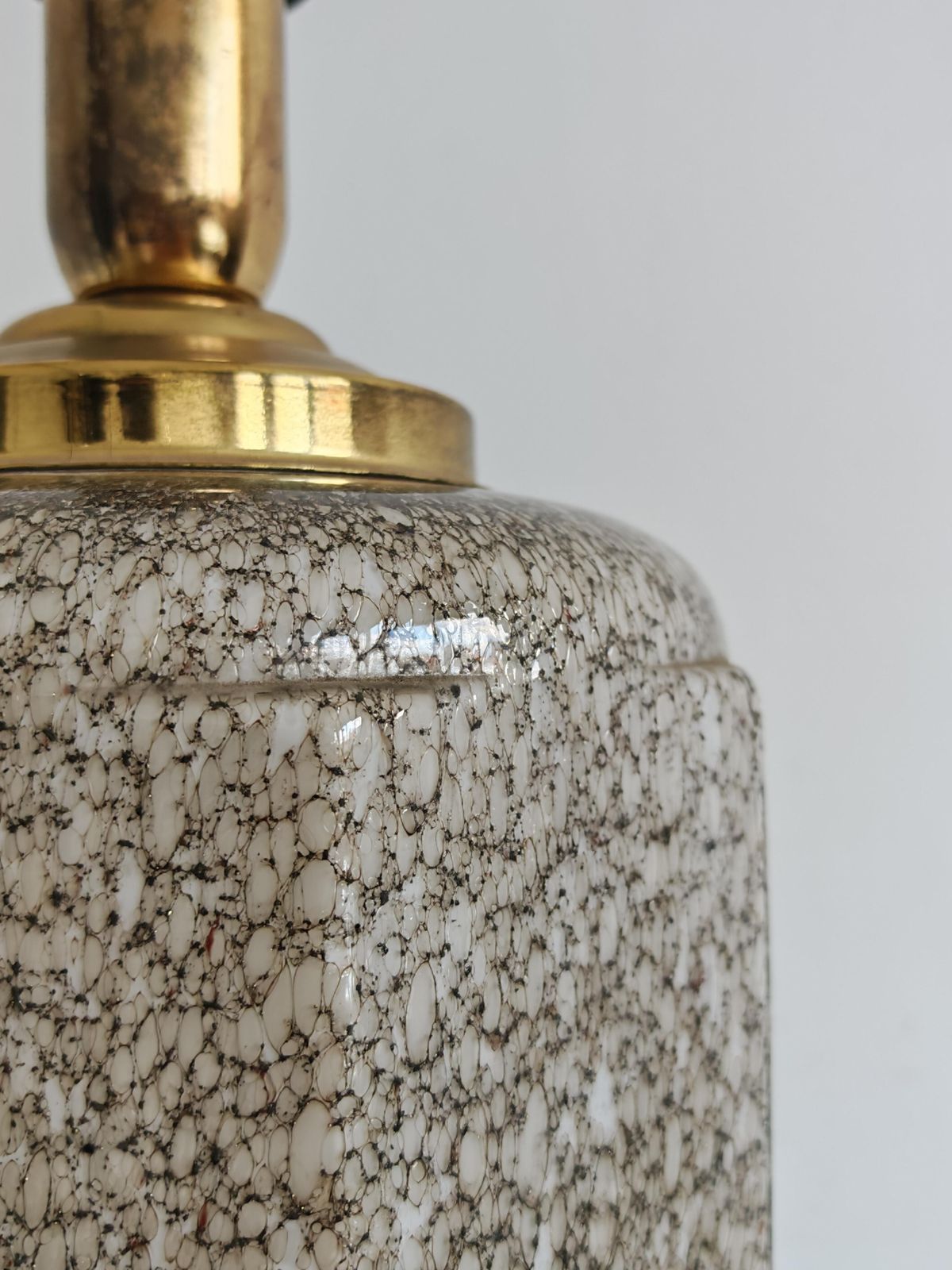 Murano Pulegoso Glazen Mid-Century Tafellamp, Italië, jaren 1970 photo for sale