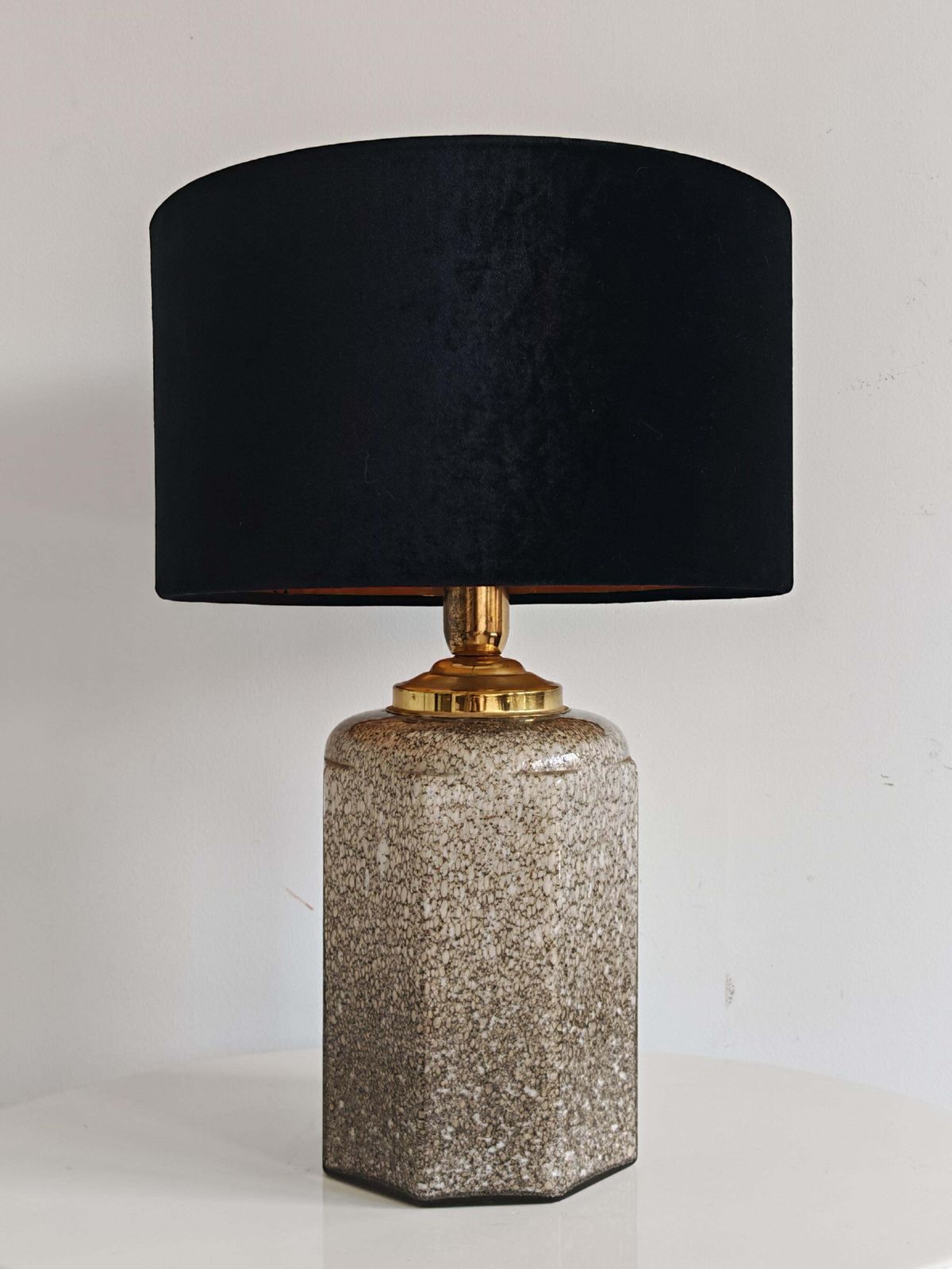 Murano Pulegoso Glazen Mid-Century Tafellamp, Italië, jaren 1970 photo vintage