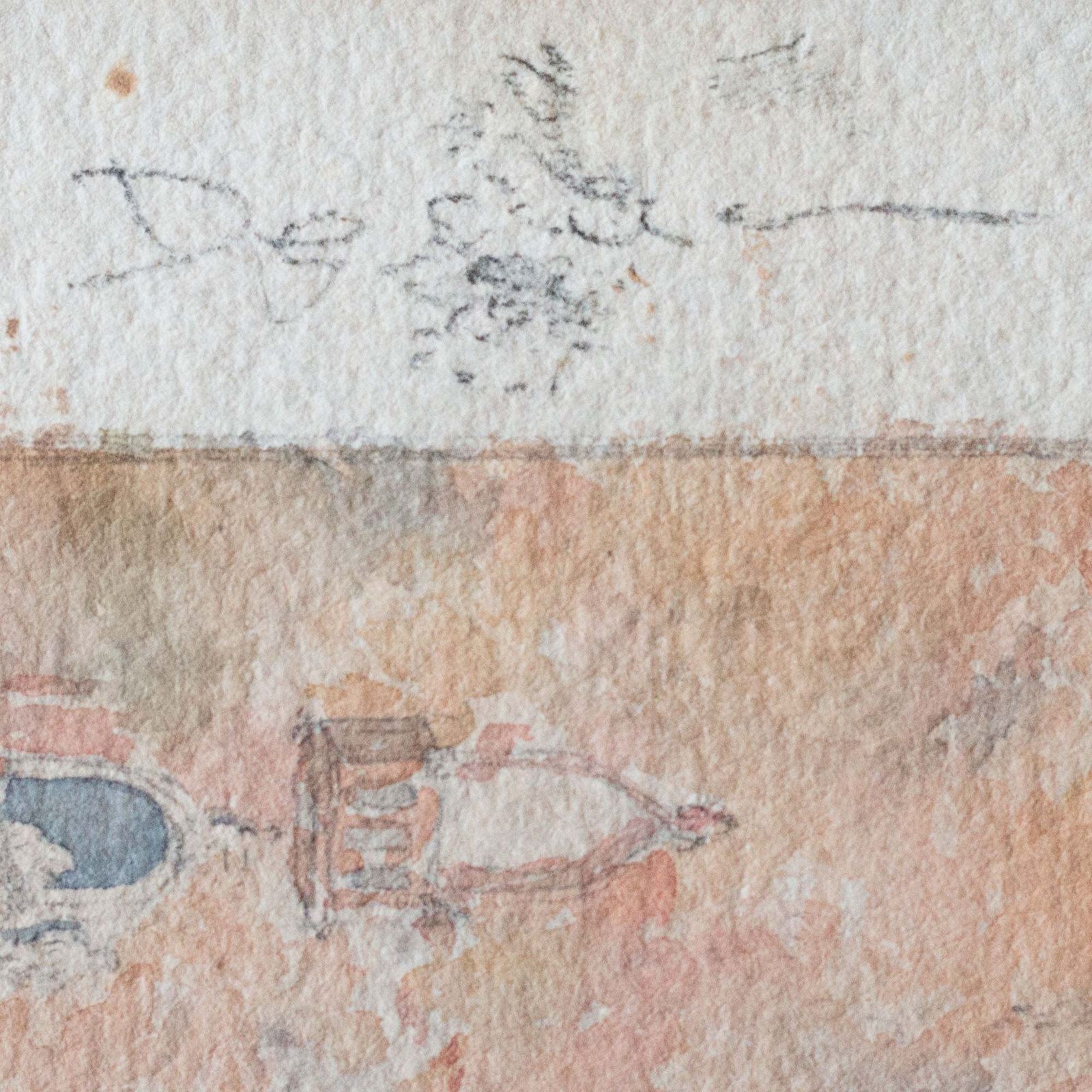 photo for sale Venetiaans kanaallandschap in aquarel, kunstenaar onbekend
