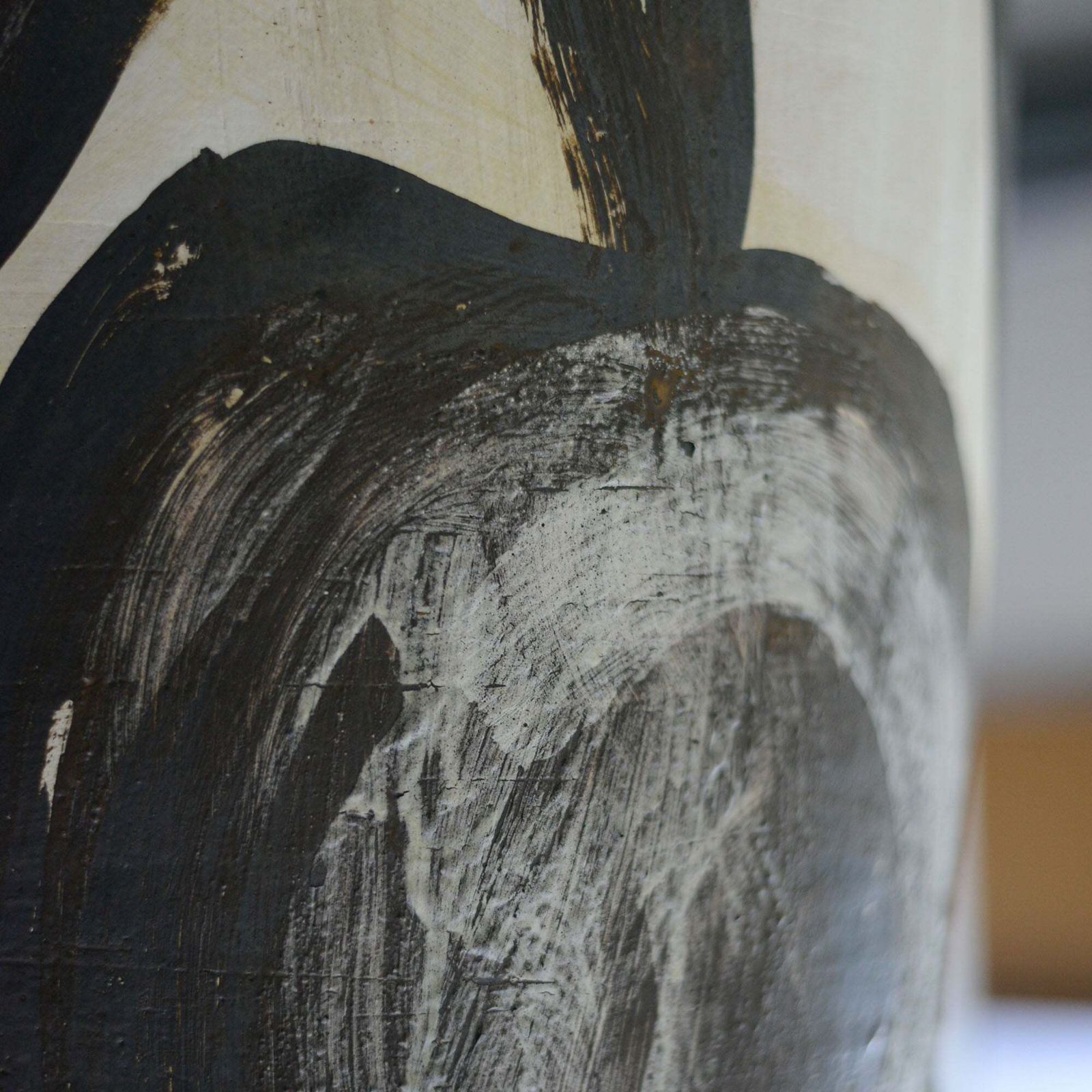 Abstracte zwart-wit studio-aardewerk vaas photo buy