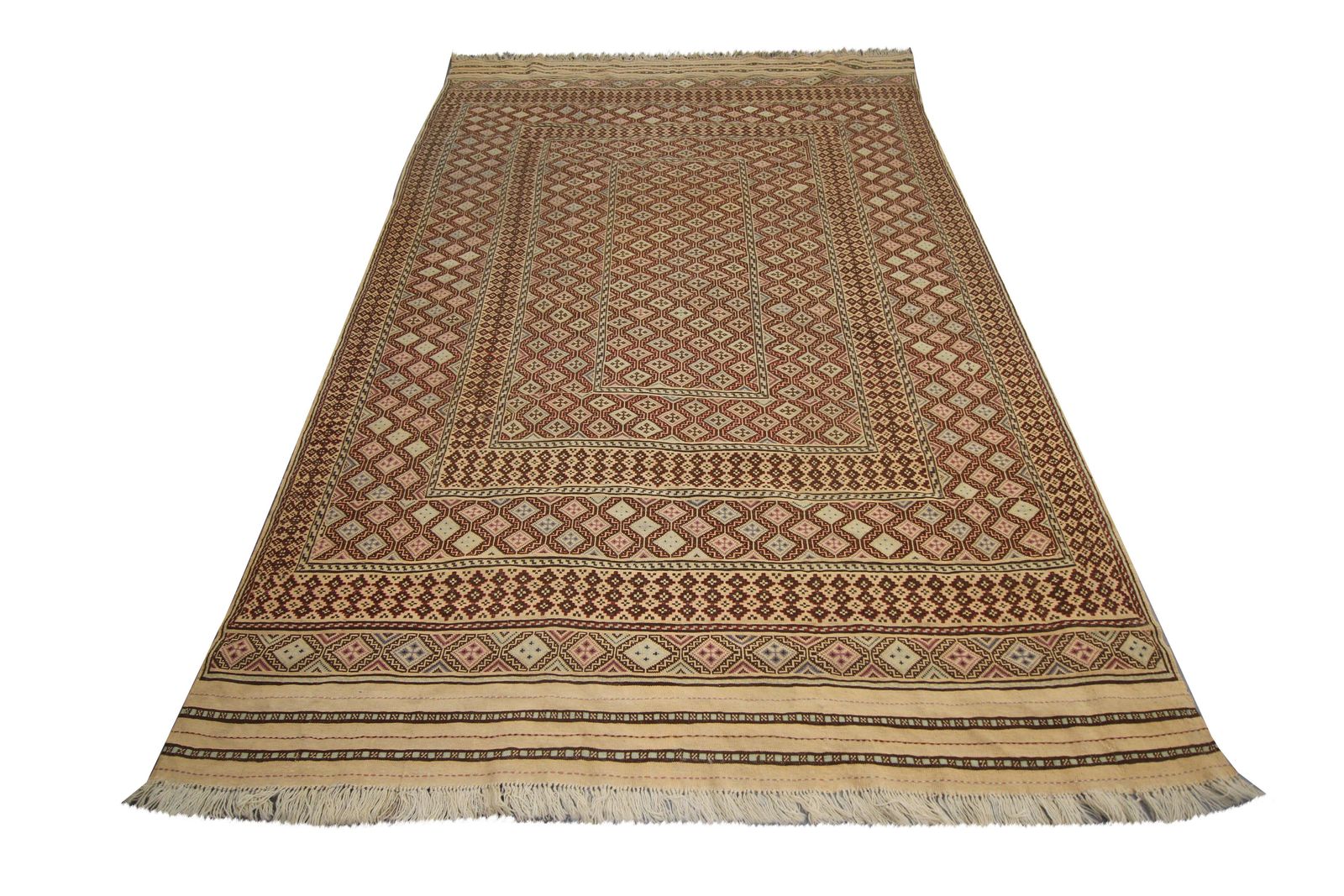 Old Brown Sumak Rug Handmade Flat Woven Oriental Antique Area Rug photo furniture