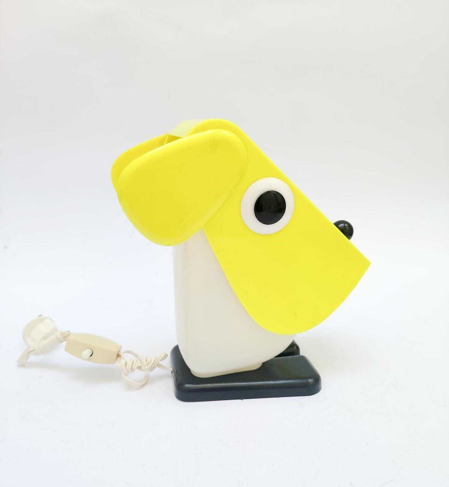 Lampe de table vintage Rufus Dog, par Fernando Cassetta pour Tacman, Space Age, années 1970, jaune photo for sale