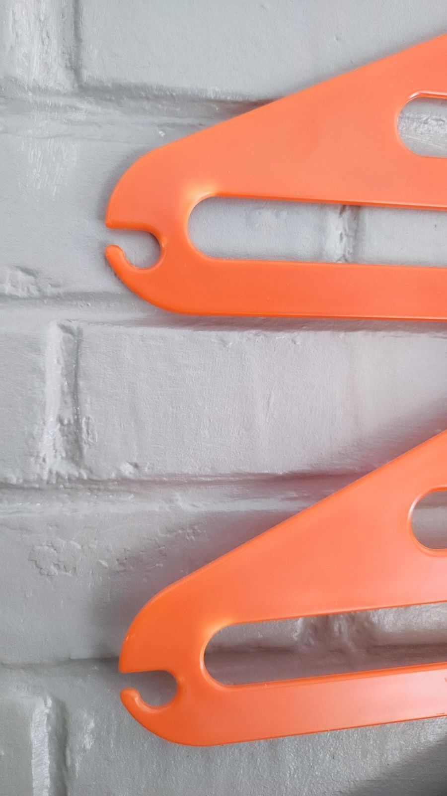 Furniture Vintage 1970s Orange And Green Plastic Clothes Hangers Ingo Maurer Style Set Of 3 photo