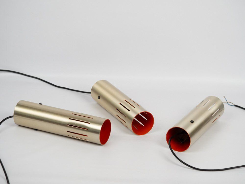 Vintage Brass Trombone Pendant Lamps By Jo Hammerborg For Fog And Mørup, 1960s, Set Of 3 photo buy