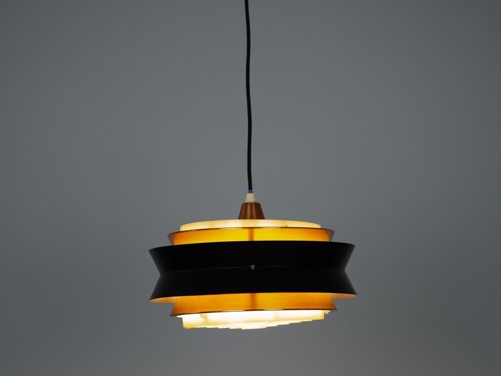 Vintage Swedish Trava Pendant Lamp By Carl Thore For Granhaga Metallindustri, 1960s photo for sale
