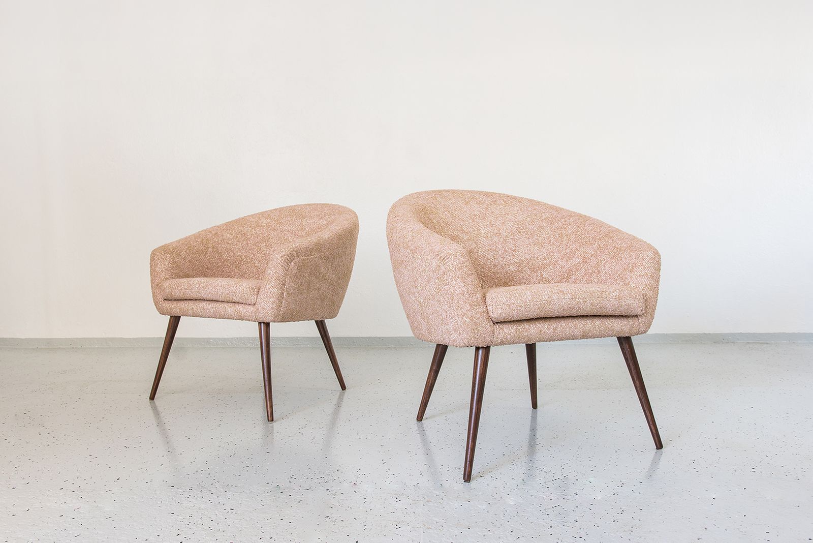 Vintage Pink Shell Armchairs From Lfm, Poland, 1970s, Set Of 2 photo furniture