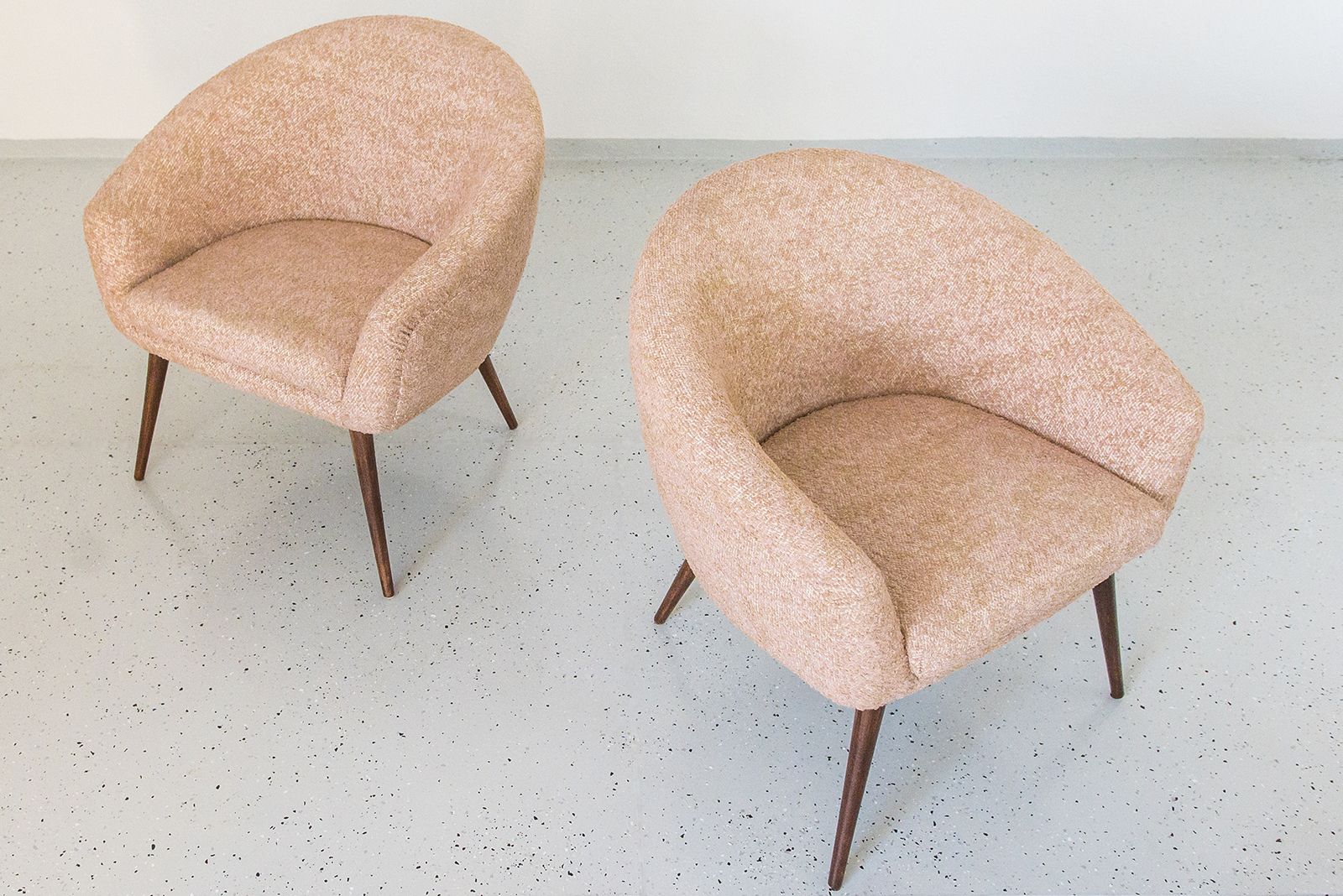 1200.0 Vintage Pink Shell Armchairs From Lfm, Poland, 1970s, Set Of 2 photo