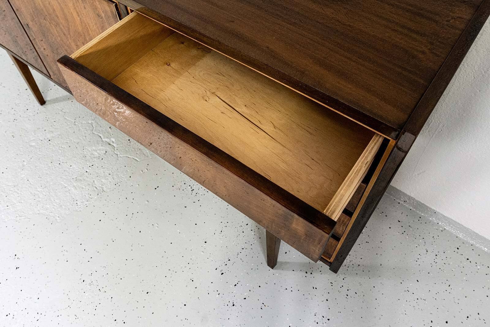 photo for sale Mid-Century Hoogglans Walnoot Dressoir van S. Albracht, Polen, 1972