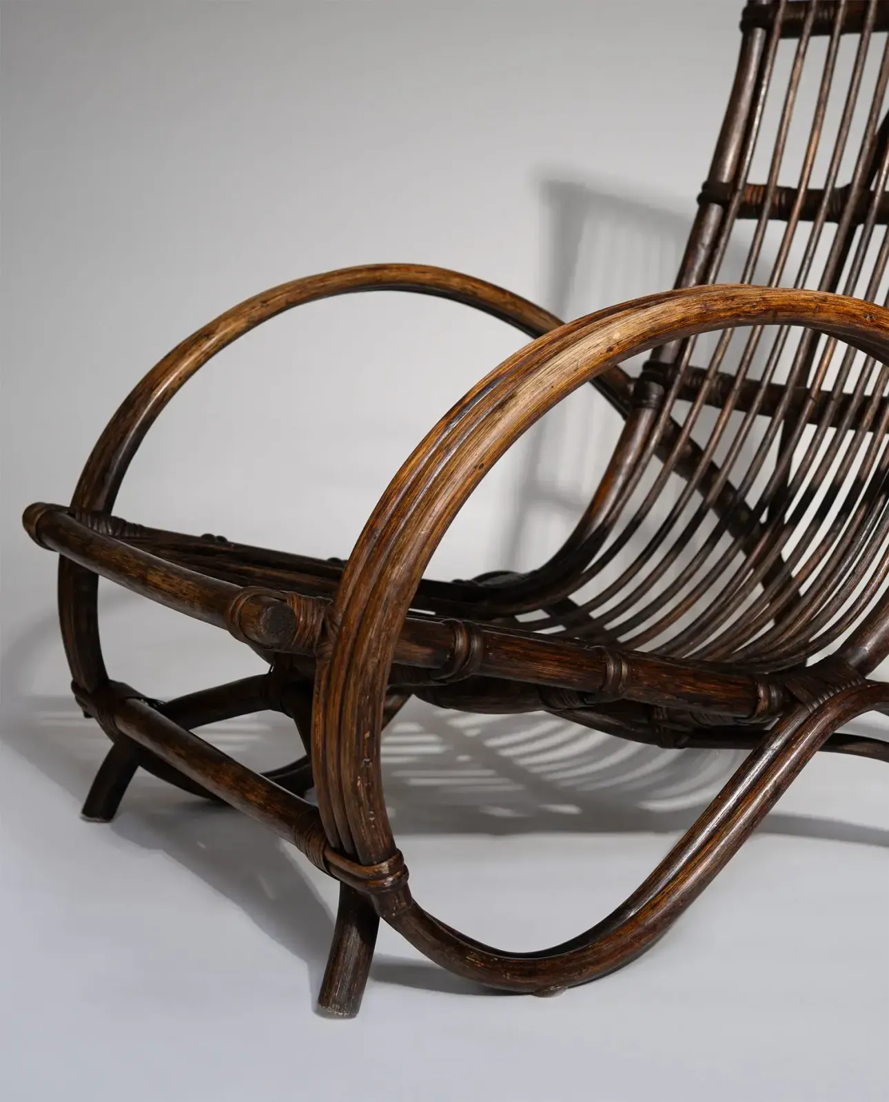 photo vintage Dutch Production Rattan Armchairs, 1960s