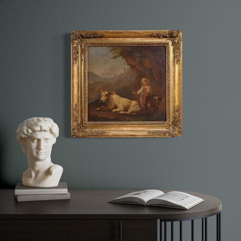Tableau d'époque XIXe siècle, paysage bucolique photo 2500.0