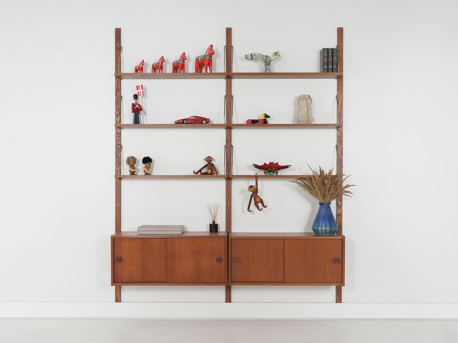 Teakhouten modulaire kast, Deens design, jaren 1960, gemaakt in Denemarken photo furniture