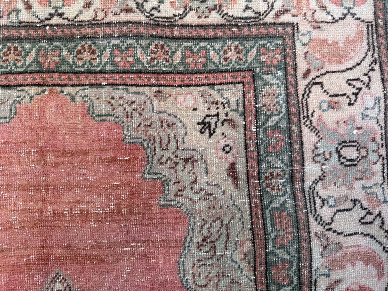 photo vinterior Vintage Turks Oushak Vloerkleed 95x150 cm Shabby Tapijt Ushak Regio Klein 2546