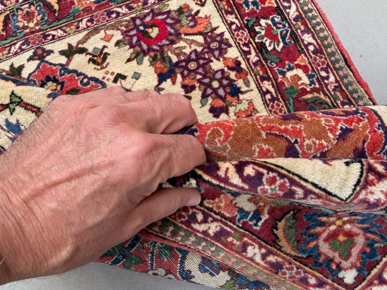 495.0 Vintage Tribal Rug 74x100 Cm, Medium, Tribal Oriental Carpet 2545 photo