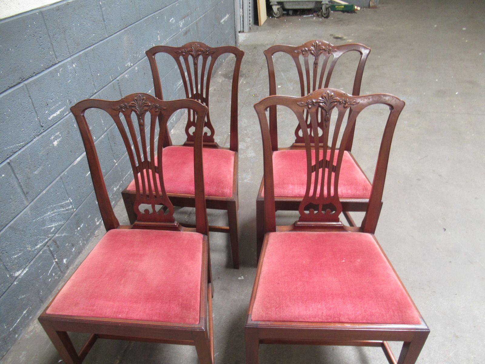 Furniture Set Of   Four Edwardian   Period Mahogany Dining Chairs photo