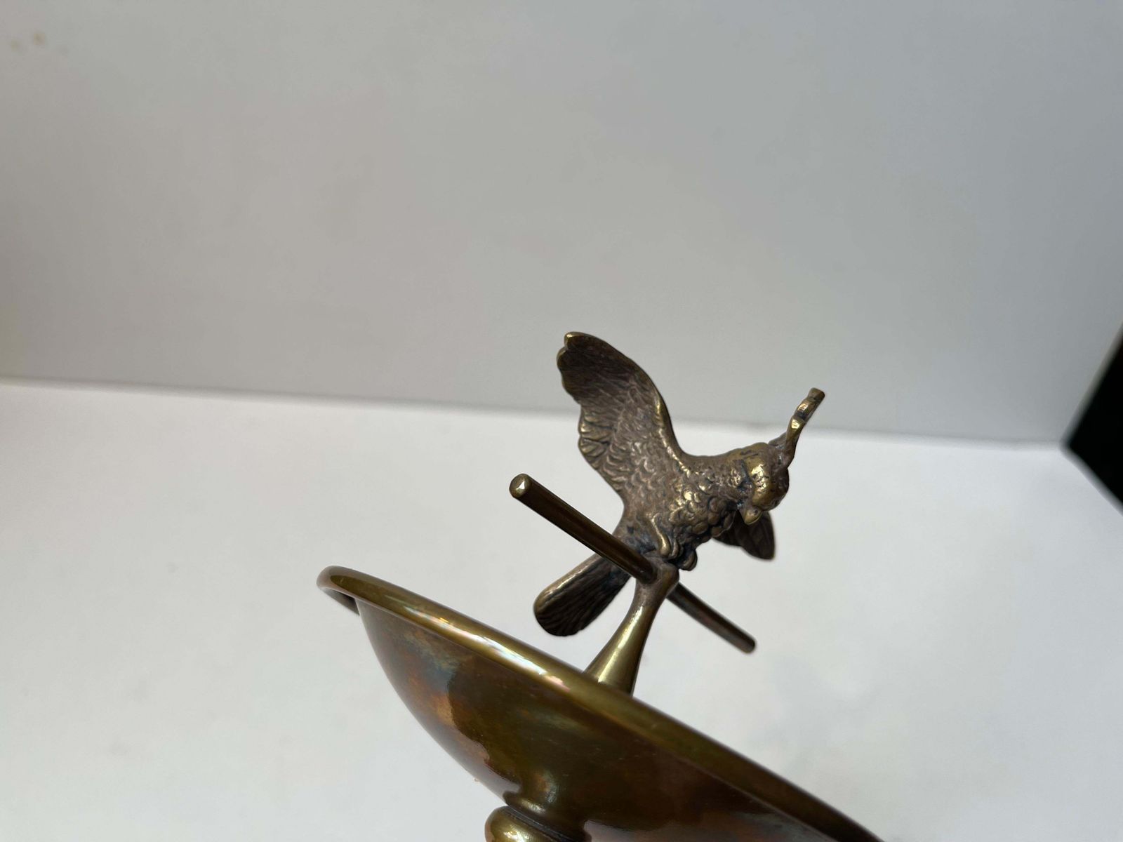 Plateau à bagues Art déco avec cacatoès en bronze, Vienne, 1920 photo Décoration