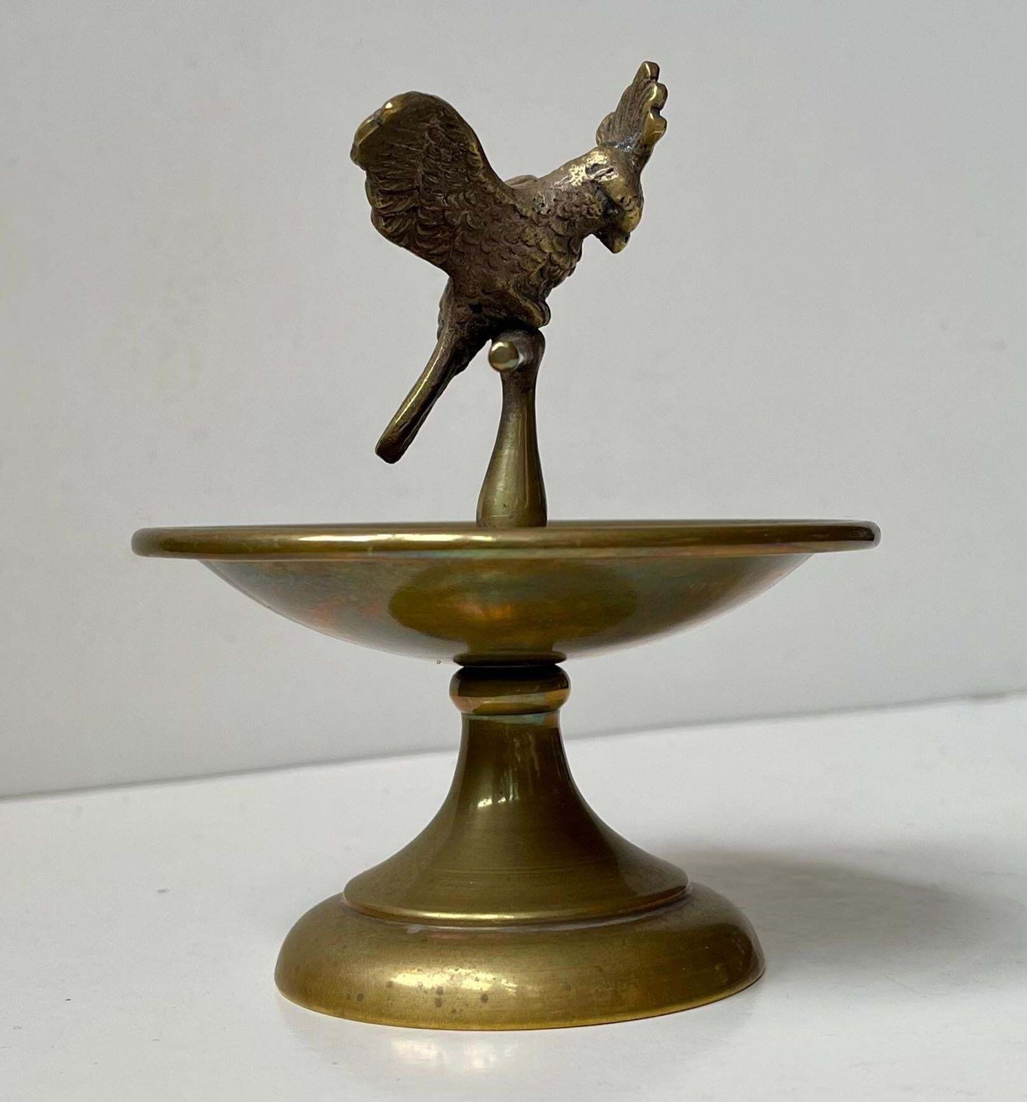 Plateau à bagues Art déco avec cacatoès en bronze, Vienne, 1920 photo vinterior