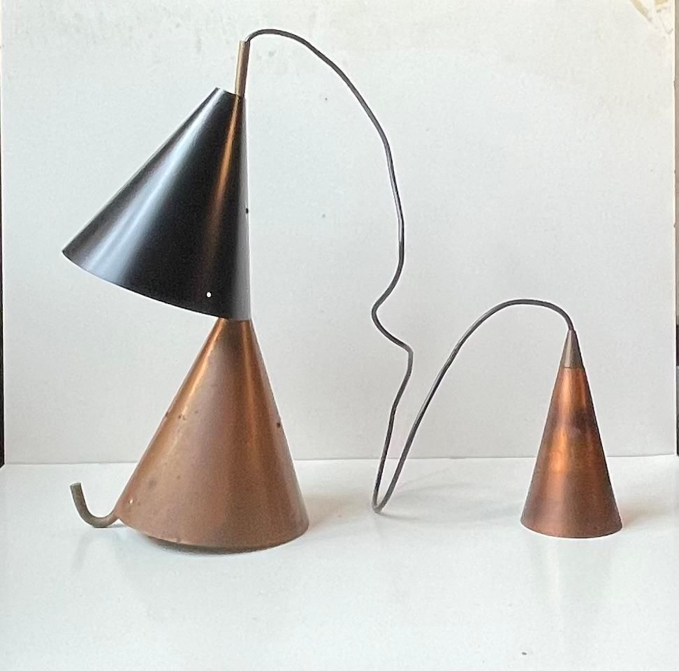 photo for sale Svend Aage Holm Sørensen dubbele hanglamp voor Lyfa, ca. jaren 1950