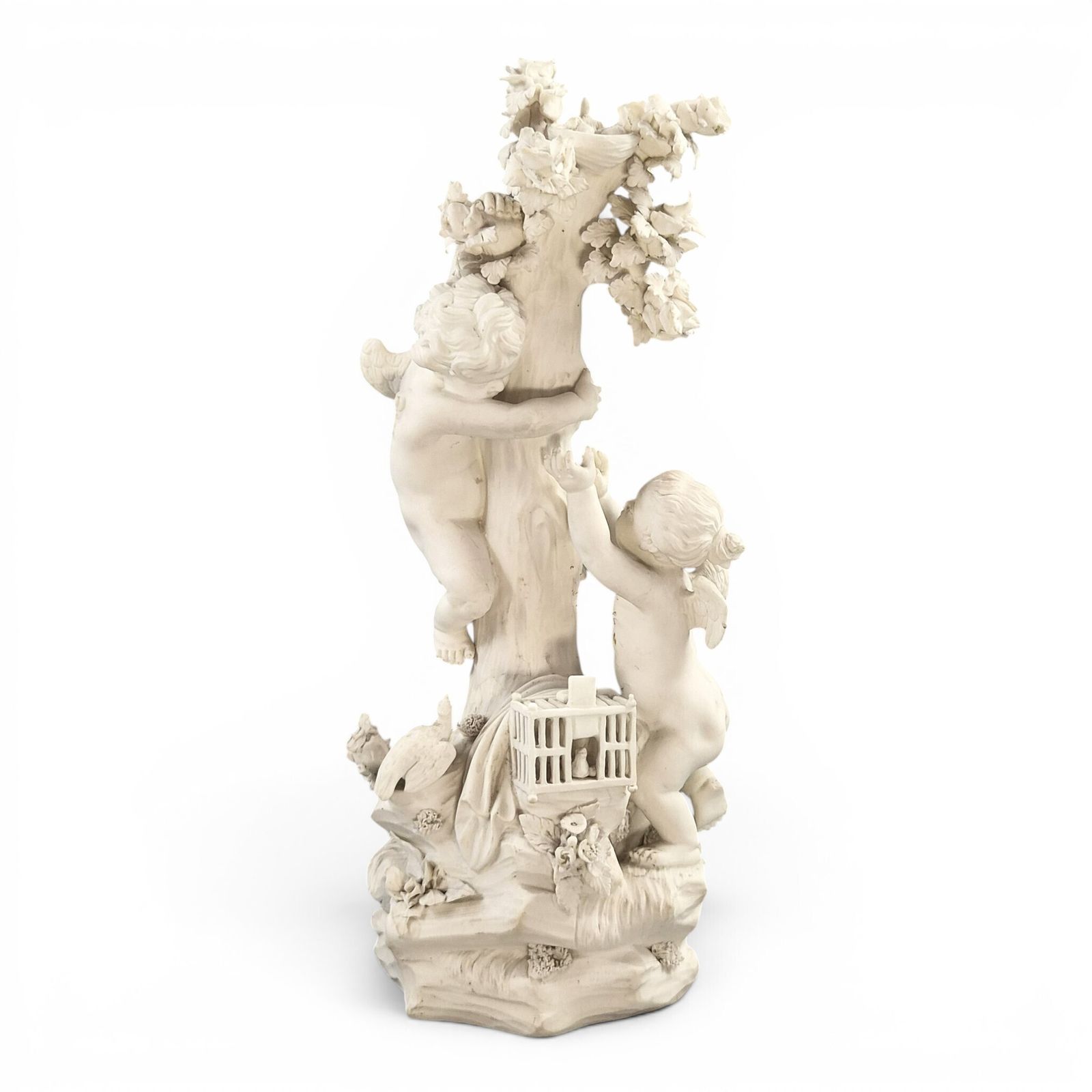 Zeldzame Derby biscuit porselein figuurgroep, Four Elements No. 48, ca. 1773