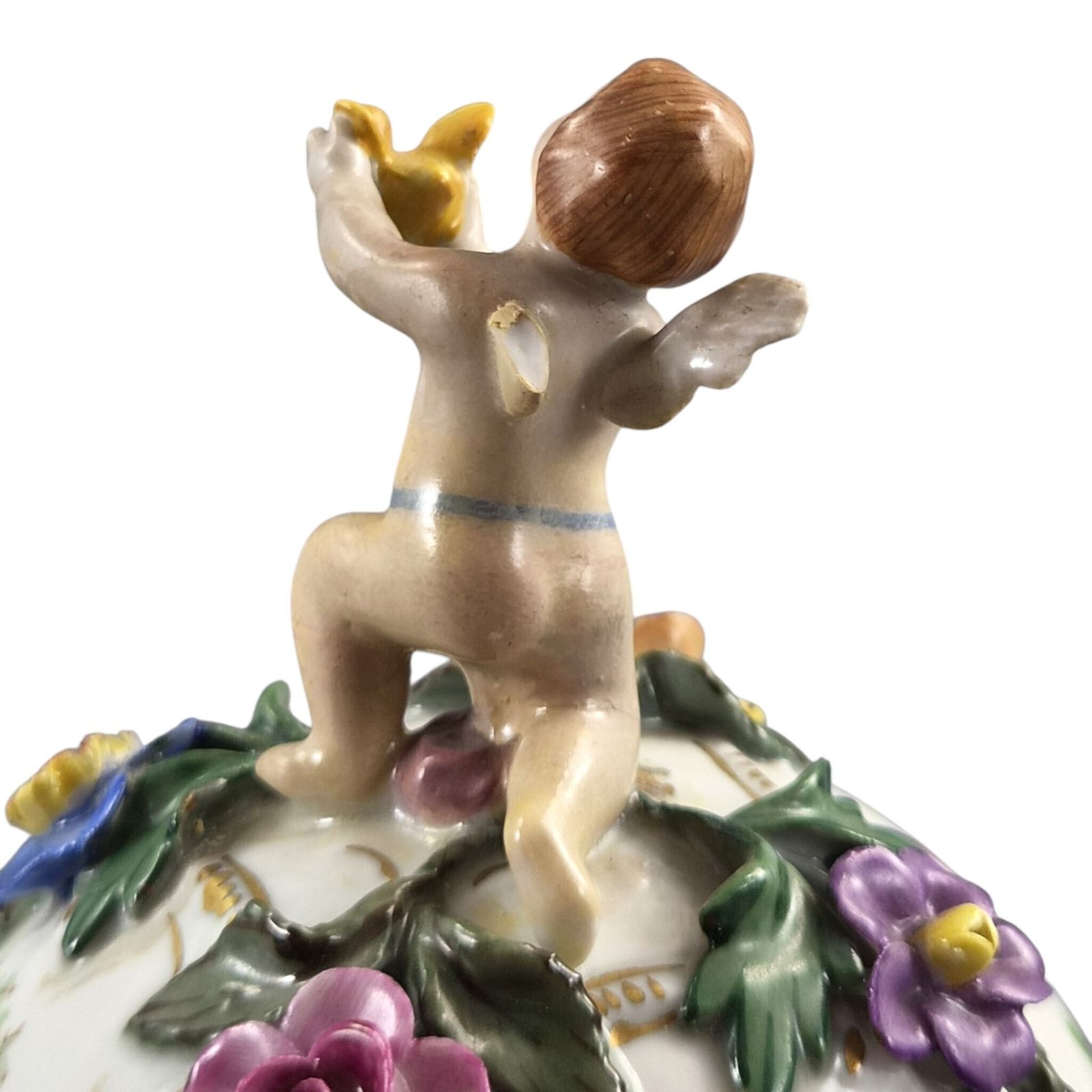 photo furniture Carl Thieme Dresden Porcelain Potpourri Urn With Putto Finial, C.1901