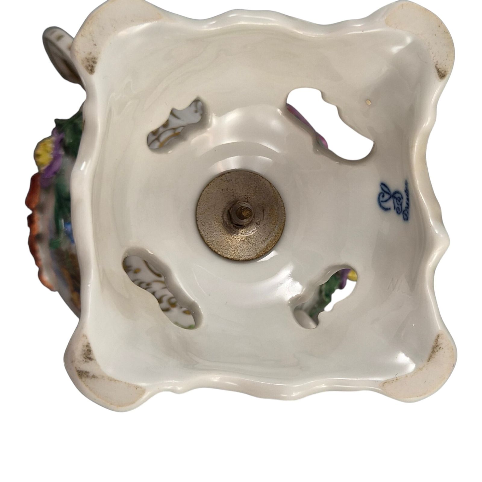 600.0 Carl Thieme Dresden Porselein Potpourri Urn met Putto Bekroning, ca. 1901 photo