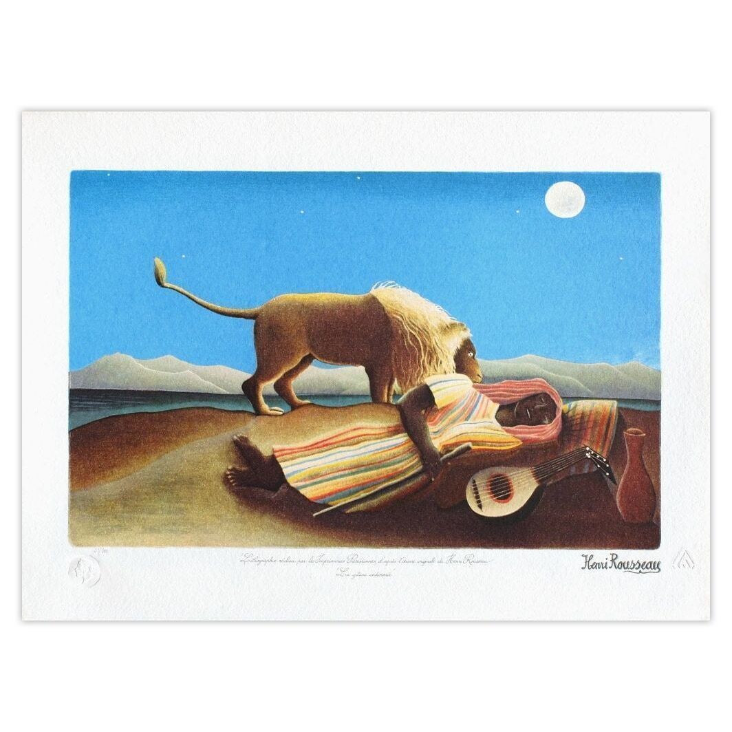 Le Douanier Rousseau Lithografie La Bohémienne Endormie 1990