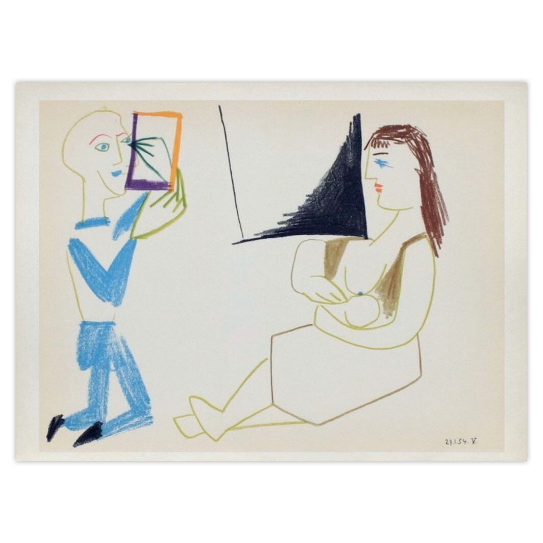 Pablo Picasso Lithograph Comédie Humaine : 29.1.54. V