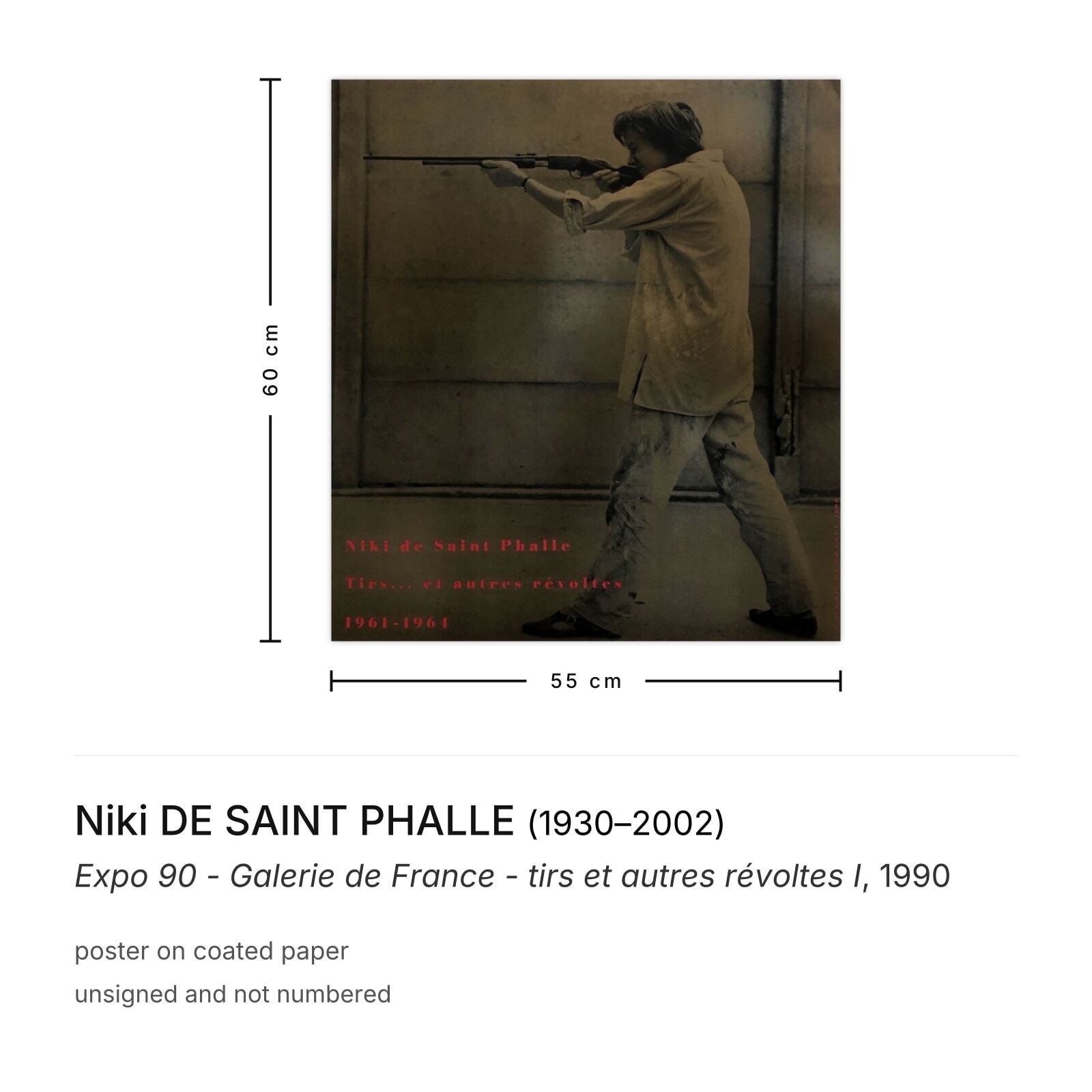 Niki De Saint Phalle Poster Expo 90   Galerie De France   Tirs Et Autres Révoltes I photo furniture
