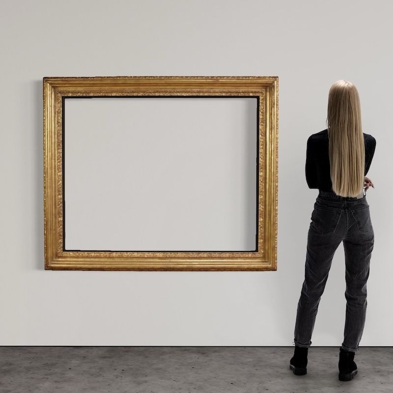 Grote vergulde lijst uit de 20e eeuw photo furniture