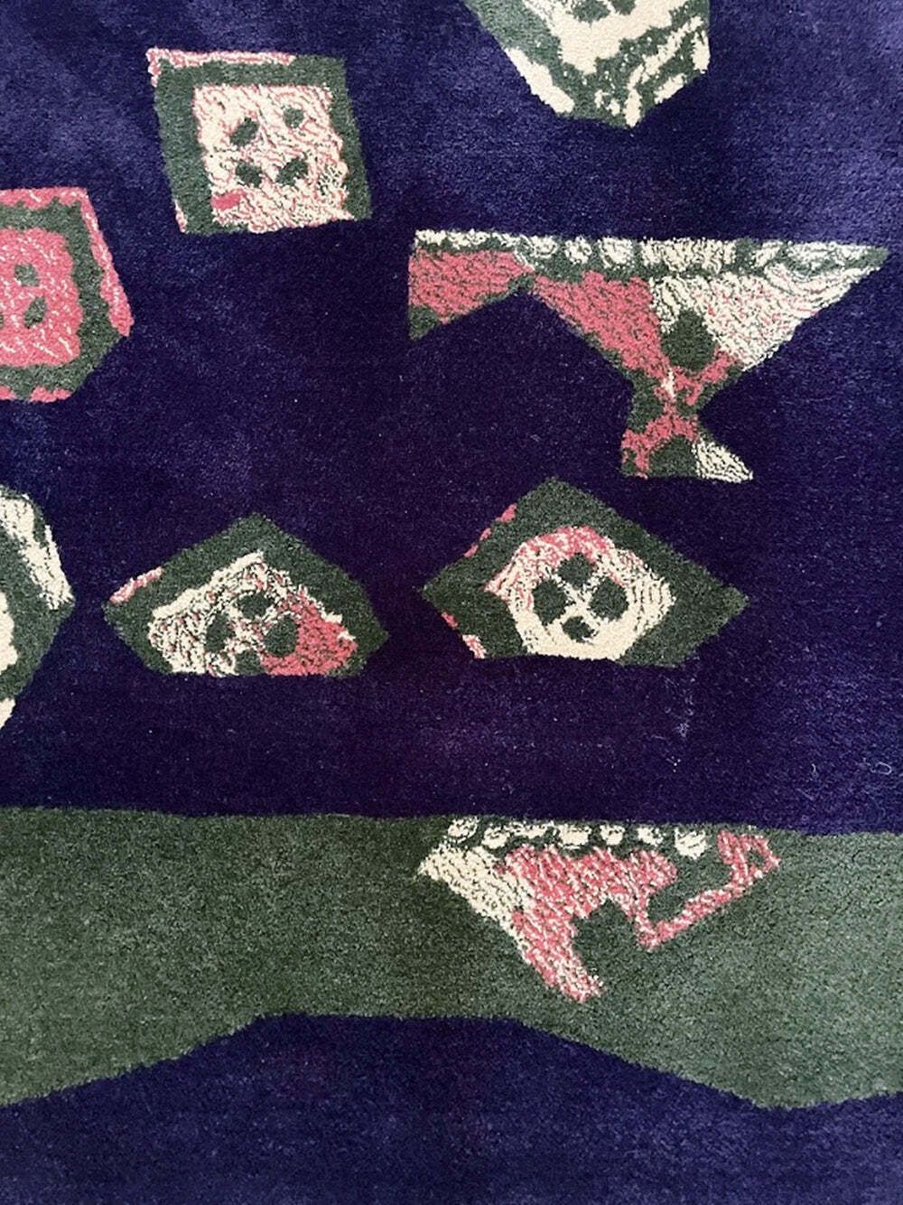 Vezeley Artistic Hand Tufted Rug By Tisca France 1990s photo Textiles