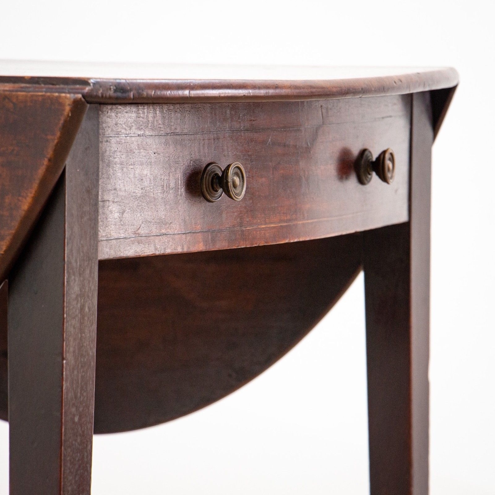 Late Georgian Mahogany Oval Pembroke Table photo vintage