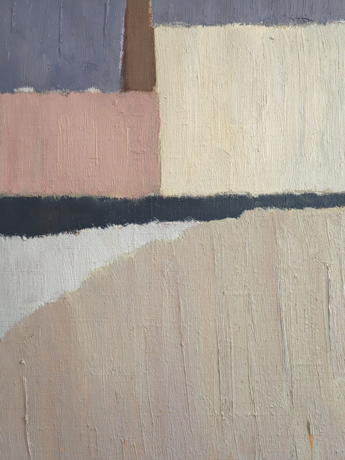 Pastel nederzetting in olieverf op doek photo Kunst