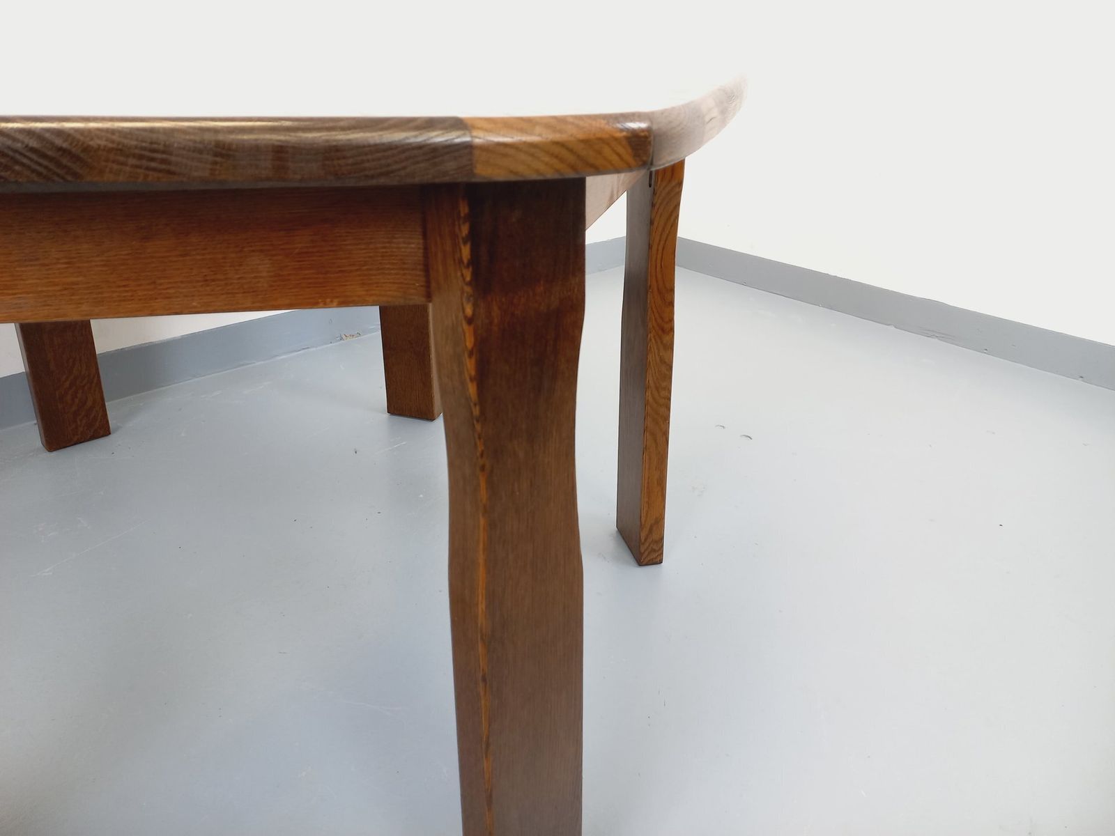 photo for sale Brutalist Hexagonal Oak Dining Table
