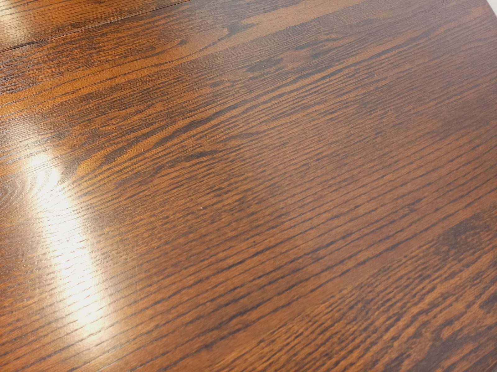 photo vintage Brutalist Hexagonal Oak Dining Table